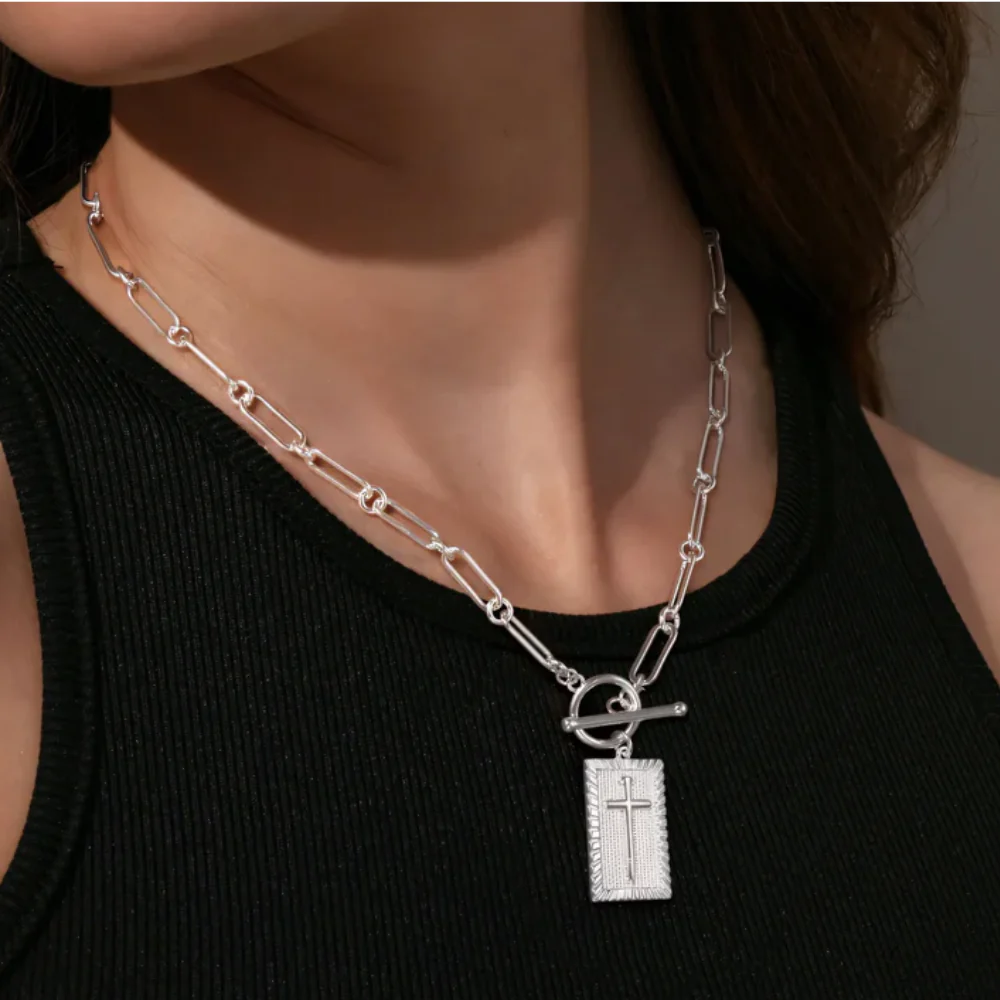 14k Dainty Nail Cross Necklace - Olivia Grace - Image 12